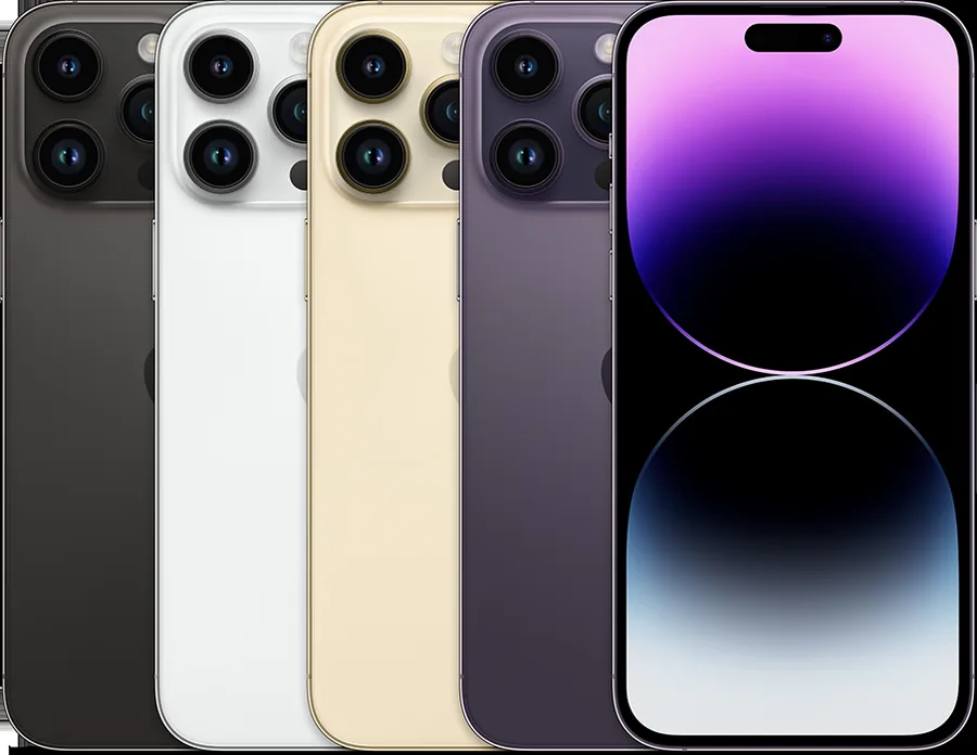 Imagem de referência da linha iPhone 14 Pro Max