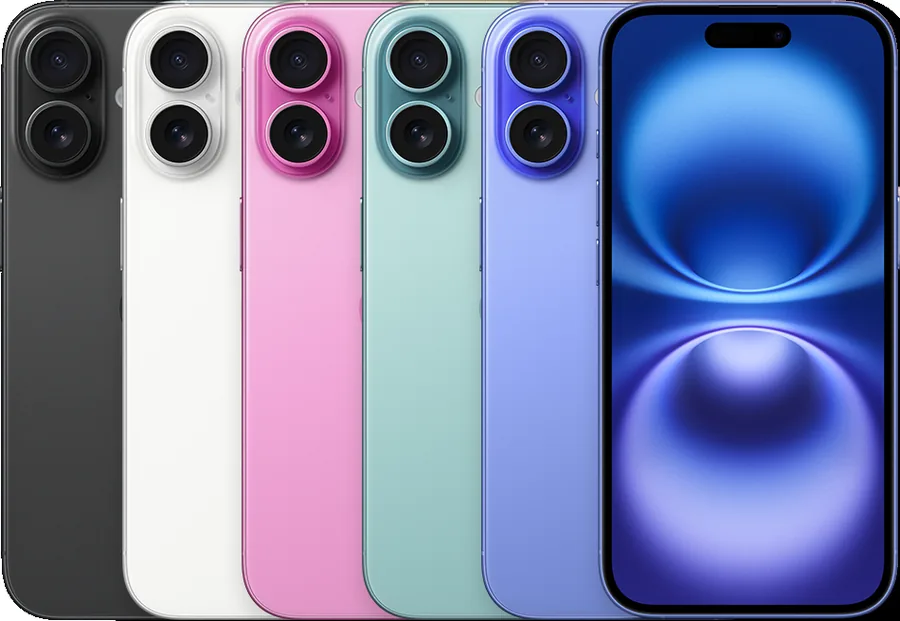 Imagem de referência da linha iPhone 16